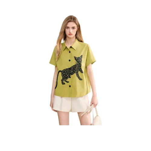 TOUCH Рубашка Женская Желто-Зеленая