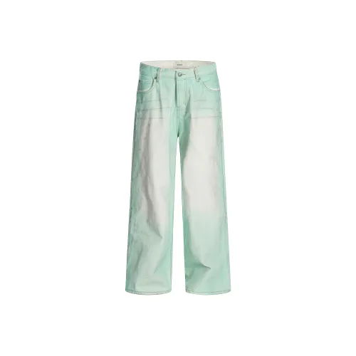 FDYZ Ночной свет Зеленый Унисекс Джинсы