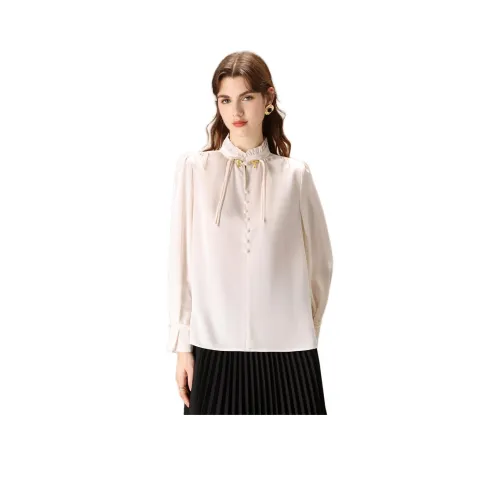 FENHONGMALI Рубашка Женская Белая