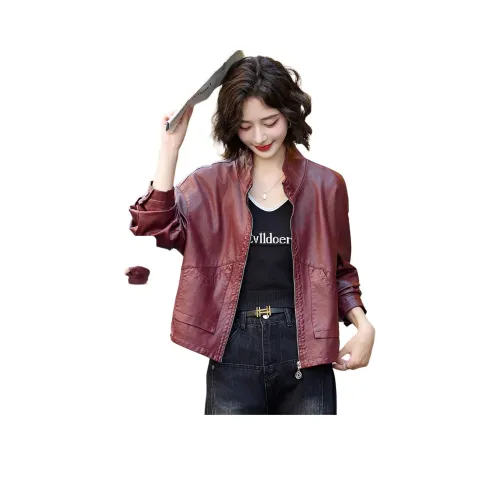 Hang Yi Court Кожа Куртка Женская