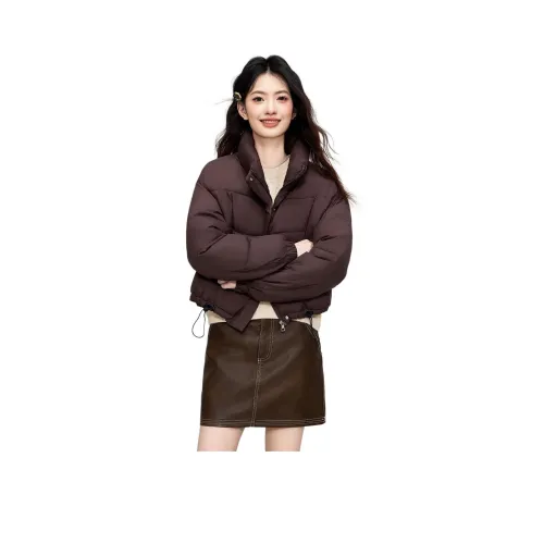 Emodues Пуховая куртка Женская Кофейного цвета