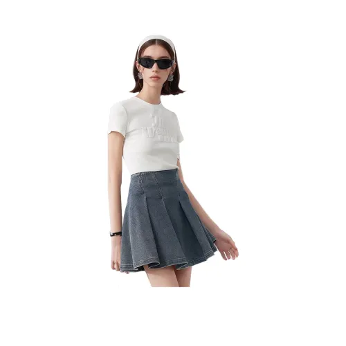 JORYAweekend Джинсовые короткие юбки Женские Синие