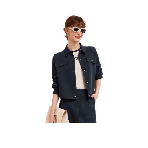 LOUISY AO Cropped Jacket Женская Темно-синий