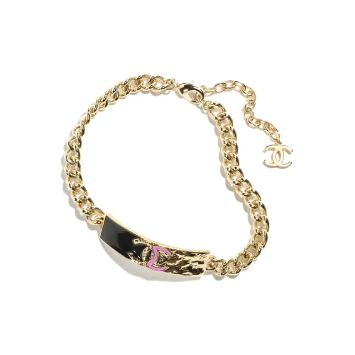 CHANEL Double C Металлические ожерелья Женские Золото