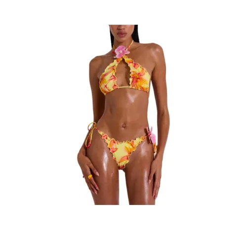 Jaded London LUCIA Рюш Топ Бикини с Цветочным Дизайном и Деталями Бикини Женские