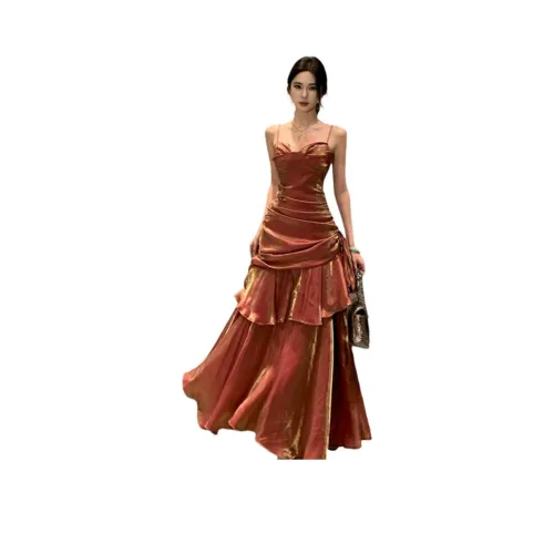 QIAOMONVHAI Коричневый Женские Слиплатья