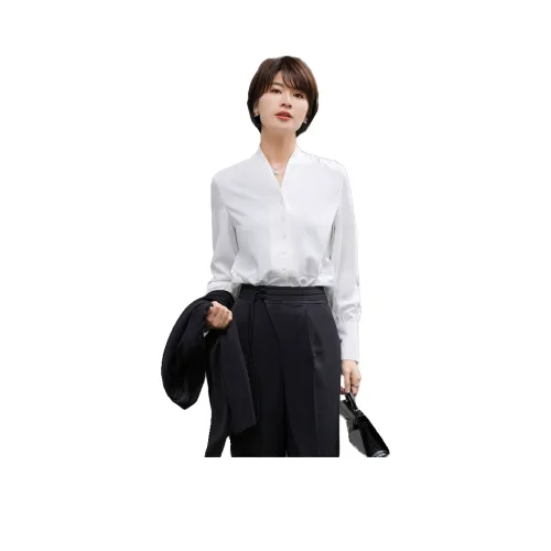 ONE SHALLOW Рубашка Женская Белая