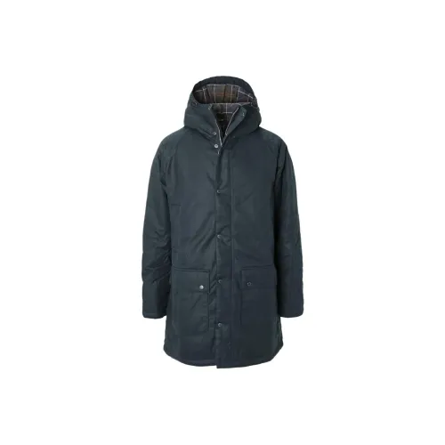 BARBOUR Хлопковый пуховик Мужской Navy Blue
