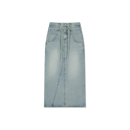 Low Classic Blue Женские джинсовые длинные юбки