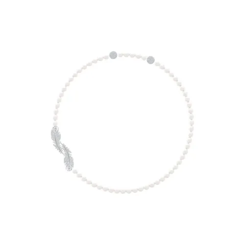 Swarovski Nice Кристальный/Полупрециозный Каменный Ожерелье Белый Женские
