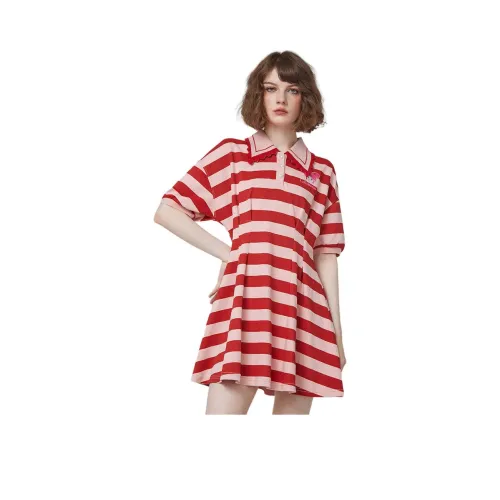 LALABOBO Короткое платье с короткими рукавами женское