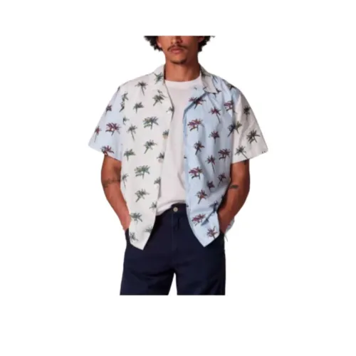 Paul Smith Белый Синий Мужские Рубашки