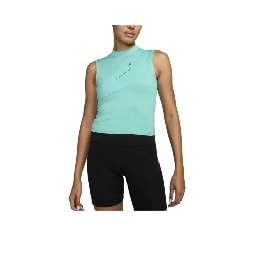 nike Dri Fit Бег Майка Женская Морозно-зеленый Дымчато-синий