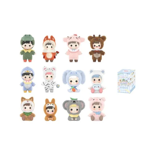 POP MART HACIPUPU Животные Аппликация Коллекция животных Слепые коробки Один Mystery Коробка Целая коробка 12 шт