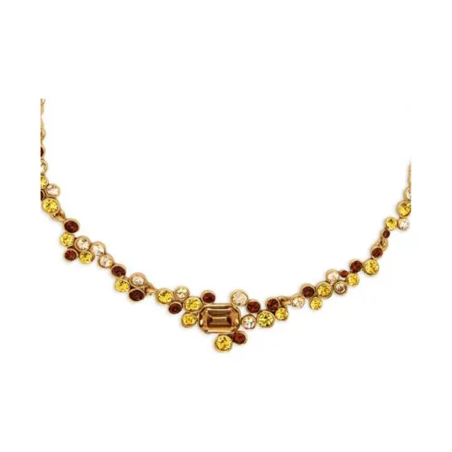 Оскар де ла Рента Кристальные ожерелья Женские Золото