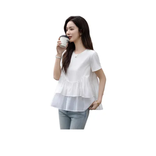 【Dme】 T-рубашка Женская Натуральный Белый