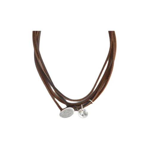 ZARA Кожа Ожерелья Мужской Коричневый