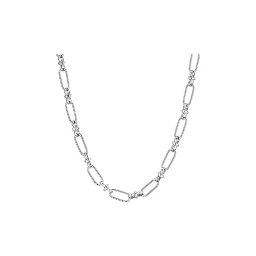 CIROCCO Титановые стальные ожерелья унисекс серебряные