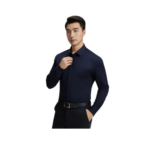 OUDING Рубашка Мужская Темно-синяя Графская