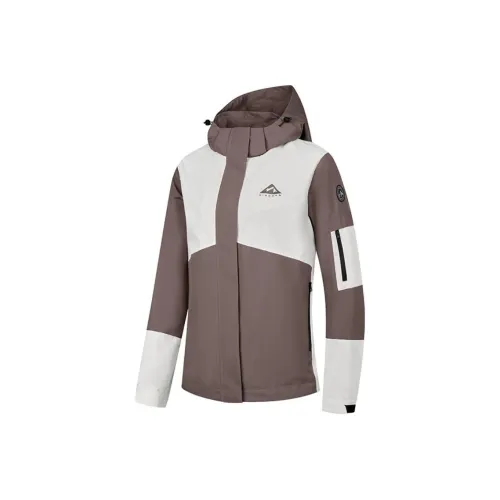 QIAODAN Тренчкот Женский Каламин Белый Бобовый Коричневый