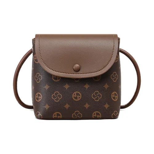 Crtnzo Kroez Сумка через плечо из синтетической кожи стандартная женская кофейного цвета