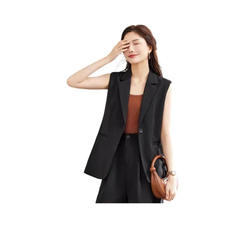 TERRE BLEUE Черные Женские Жилеты