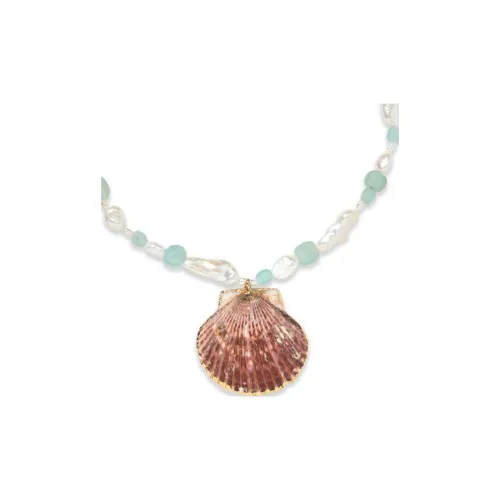 Jennifer Behr 18K золото покрытие латунь кристалл стекло оболочка ожерелья женские синий