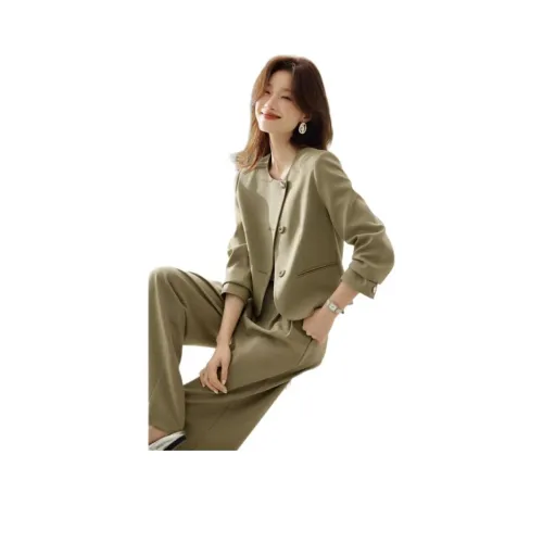 Mo Han Yi Mei Повседневный костюм женский лесной мшистый серо-зеленый