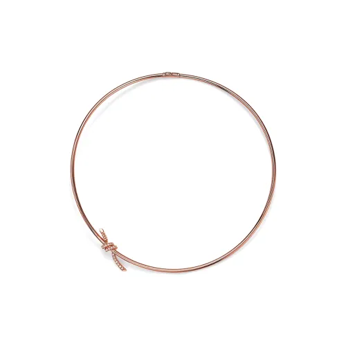 TIFFANY & CO. Колье Розовое Золото 18 Карат С Бриллиантами Круглой Огранки