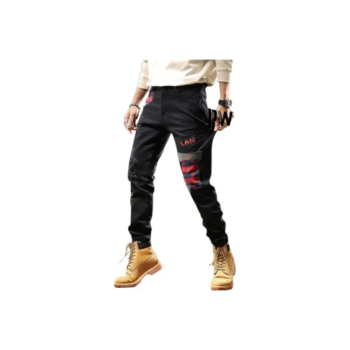 PWUE Черные Унисекс Джинсы