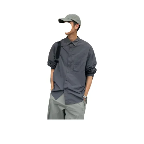 GANGZAI Угольно-серый Унисекс Рубашки