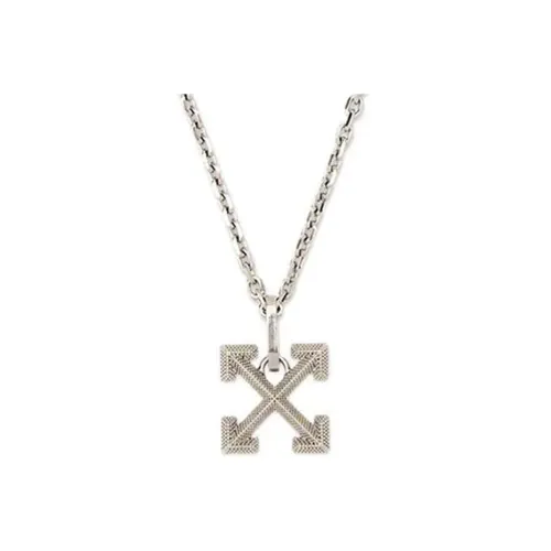 Off Белый Metal Necklaces Серебряный Унисекс