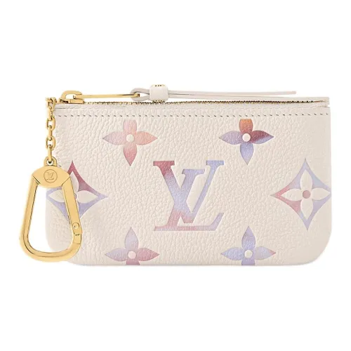 LOUIS VUITTON Тисненая крупнозернистая кожа коровы ключ кошелек женский фантастический фиолетовый