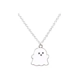 Черно-белый призрак, ожерелье (белый)