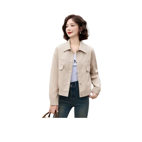 Yi Mengyuan Кожа Куртка Женская