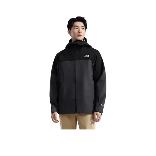 THE NORTH FACE SS25 Водонепроницаемый Ветрозащитный Дышащий И Защита от дождя Ветровка Мужская Темно-серый Космический черный