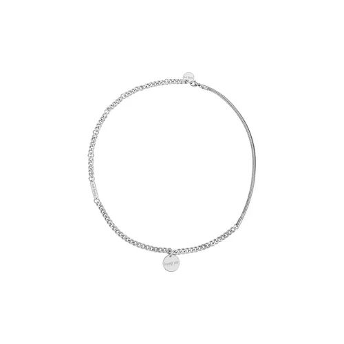 MAGICPOLE Титановые стальные ожерелья унисекс серебряные