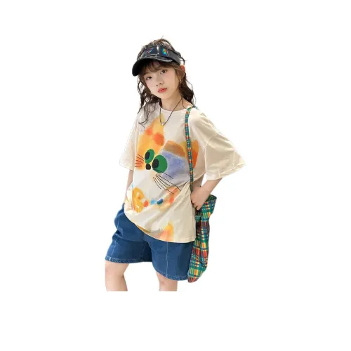 TONGGENI T-рубашка Бежевого цвета для подростков