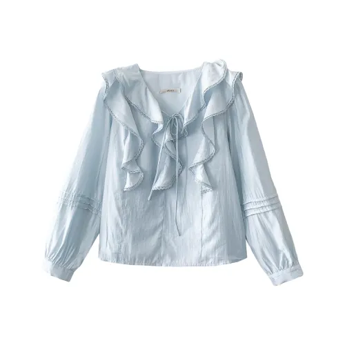OUBO Синие Женские Рубашки