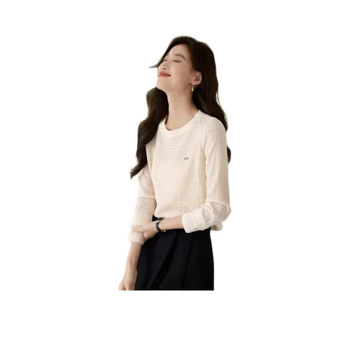 Mo Han Yi Mei Стандартная T-рубашка Женская Бежевая