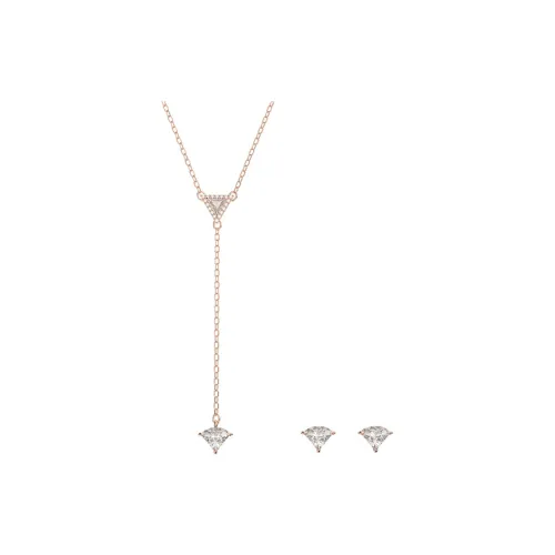 Swarovski Orty Серебристый Белый Розовое Золото Ожерелье Женское