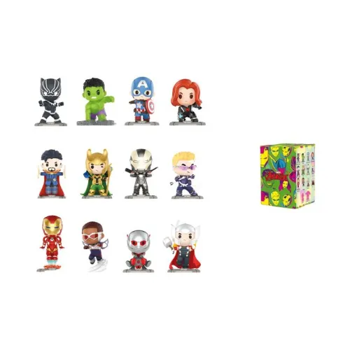 POP MART Disney Marvel The Avengers Classic Коллекция Слепые коробки Один Mystery Коробка Целая коробка 12 шт