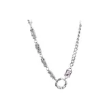 Геометрический круг, кольцо, ожерелье [розовый]