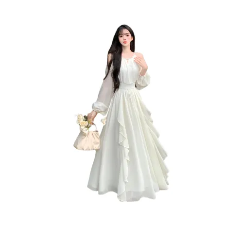 EFCR Длинное платье с длинными рукавами женское