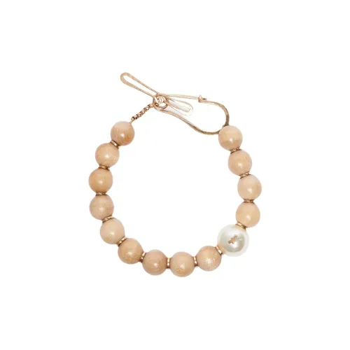 WEEKEND MaxMara Цвет бука Деревянные ожерелья Женские Металлик