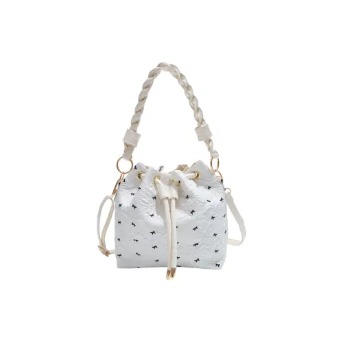 LOUIS ROYALN Нейлоновая сумка-ведро стандартная женская цвет экрю розовый