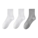 3 шт [Белые ботинки до середины икры + Серые ботинки до середины икры + Белые ботинки до середины икры]