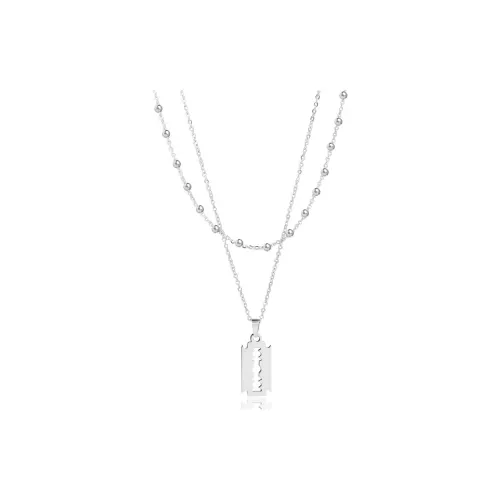 NOMK Укороченный Двойной Layer Цепочка Ключица Ожерелье Женское