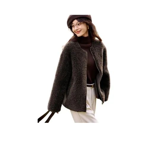 Mo Han Yi Mei Вельвет Feel Куртка Женская Ультраматовая Серый