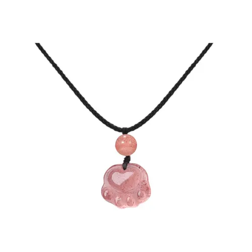 LOVE LOVE Ожерелья из клубничного кварца Женские